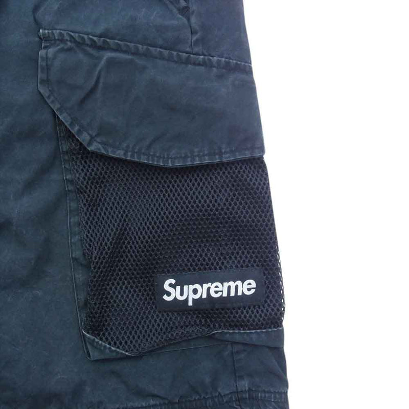 Supreme シュプリーム 21SS Mesh Pocket Belted Cargo Pant メッシュ ポケット ベルテッド カーゴ パンツ 2WAY ハーフ パンツ ブラック系 M【中古】