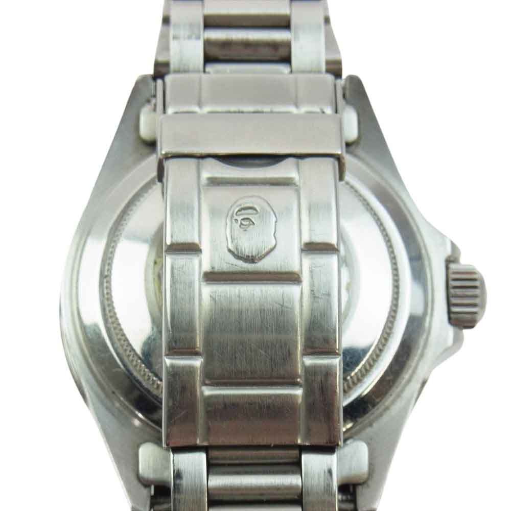 A BATHING APE アベイシングエイプ BAPEX ベイペックス サルマリーナ 腕時計 ウォッチ 自動巻き オートマティック アナログ シルバー系【中古】