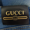 GUCCI グッチ 624217 ラベル付き ウォッシュド デニム フレアパンツ インディゴブルー系 24【中古】