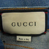GUCCI グッチ 624217 ラベル付き ウォッシュド デニム フレアパンツ インディゴブルー系 24【中古】