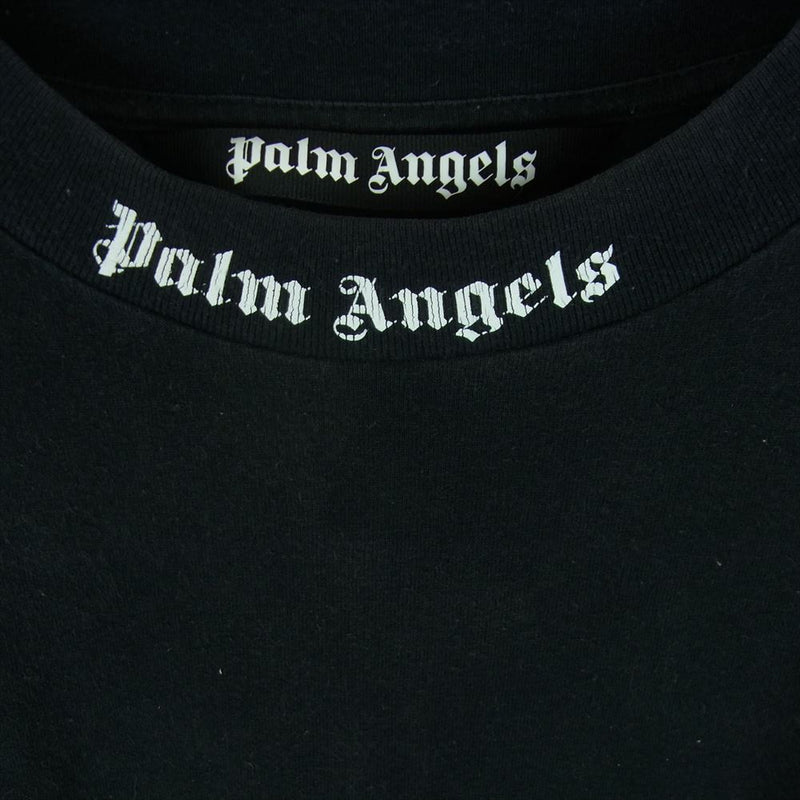 PALM ANGELS パームエンジェルス PMAB001E20JER001 TIGER FLAMES LONG SLEEVE TEE タイガー フレイム 長袖 Tシャツ ブラック系 L【中古】