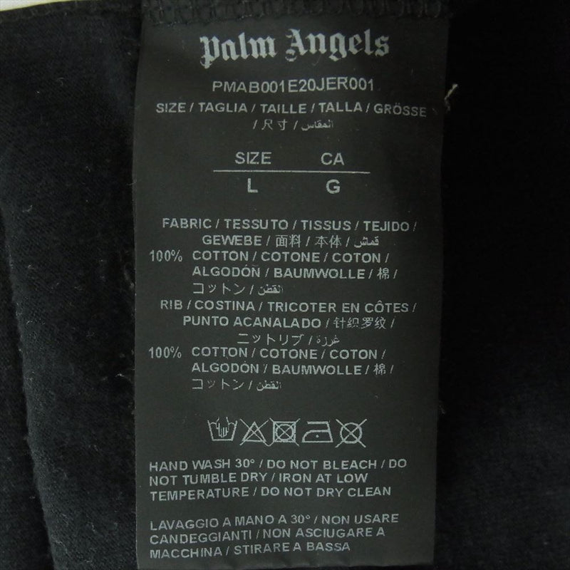 PALM ANGELS パームエンジェルス PMAB001E20JER001 TIGER FLAMES LONG SLEEVE TEE タイガー フレイム 長袖 Tシャツ ブラック系 L【中古】