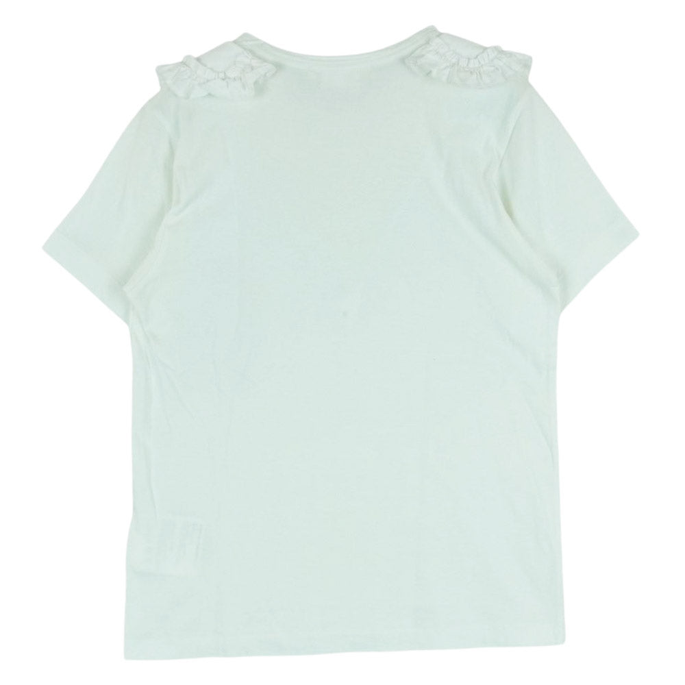 COMME des GARCONS コムデギャルソン 16SS 蒼い魔女期 GQ-T040 丸襟 フリル 半袖 Tシャツ オフホワイト系 S【中古】