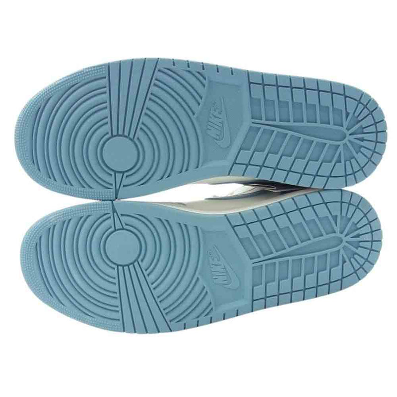 NIKE ナイキ BQ6472-141 WMNS ウィメンズ Air Jordan 1 エアジョーダン Mid ミッド University Blue  ユニバーシティブルー スニーカー ホワイト系 ライトブルー系 29cm【新古品】【未使用】【中古】