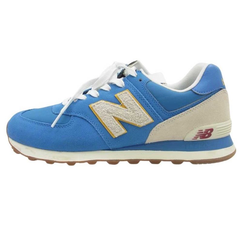 NEW BALANCE ニューバランス ML574SCA ローカット スエード スニーカー  ブルー系 27.5cm【中古】