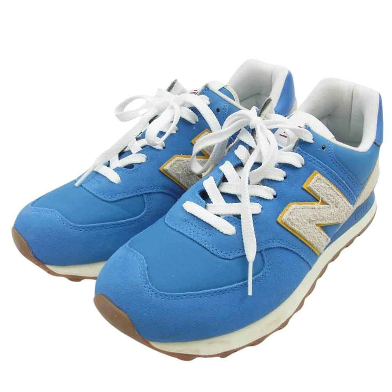 NEW BALANCE ニューバランス ML574SCA ローカット スエード スニーカー  ブルー系 27.5cm【中古】