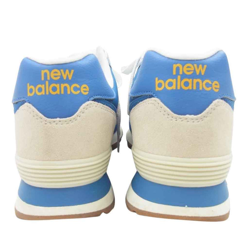 NEW BALANCE ニューバランス ML574SCA ローカット スエード スニーカー  ブルー系 27.5cm【中古】