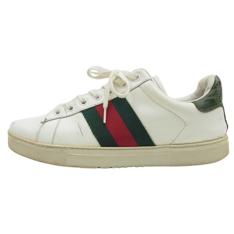 GUCCI グッチ 125375 シェリーライン ローカット スニーカー シューズ ホワイト系 38.5【中古】