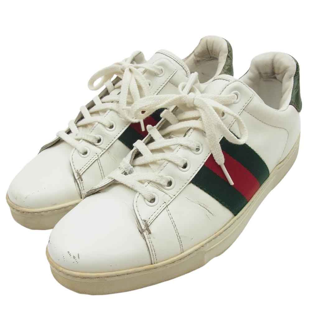 GUCCI グッチ 125375 シェリーライン ローカット スニーカー シューズ ホワイト系 38.5【中古】