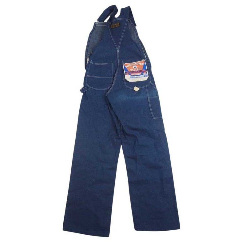 ヴィンテージ 60s USA製 WASHINGTON DEE CEE DENIM OVERALL ワシントン ディーシー オーバーオール インディゴブルー系 28-32【中古】