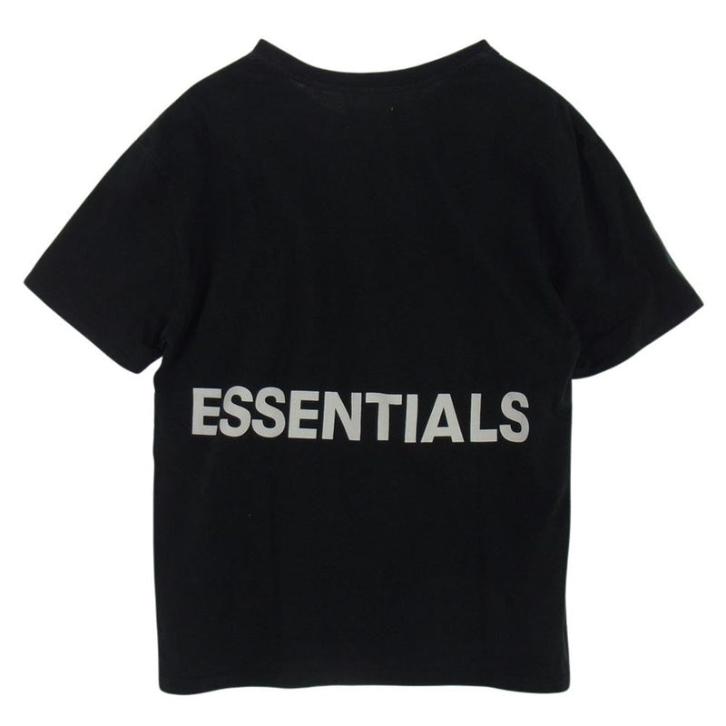 FEAR OF GOD フィアオブゴッド ESSENTIALS エッセンシャルズ バック ロゴ Tシャツ カットソー ブラック ブラック系 S【中古】