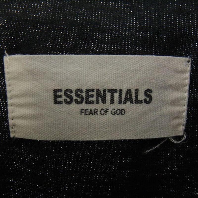 FEAR OF GOD フィアオブゴッド ESSENTIALS エッセンシャルズ バック ロゴ Tシャツ カットソー ブラック ブラック系 S【中古】