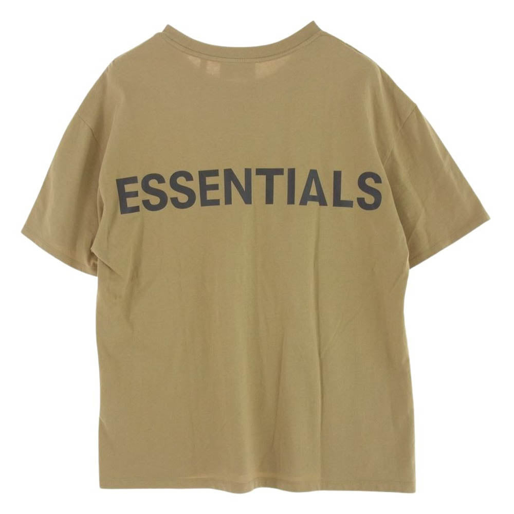 FEAR OF GOD フィアオブゴッド ESSENTIALS エッセンシャルズ バック ロゴ Tシャツ カットソー ベージュ ベージュ系 S【中古】