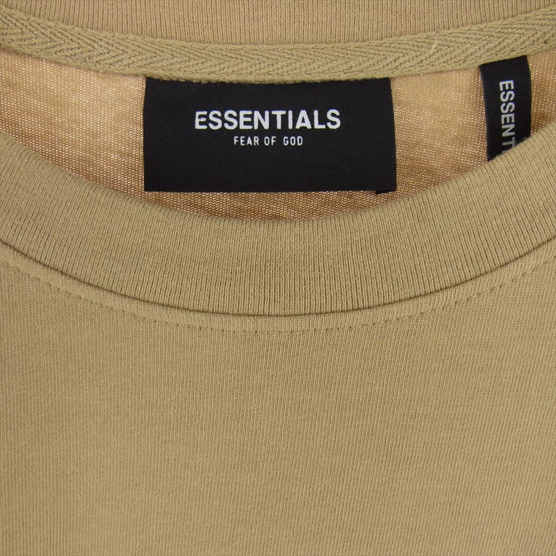 FEAR OF GOD フィアオブゴッド ESSENTIALS エッセンシャルズ バック ロゴ Tシャツ カットソー ベージュ ベージュ系 S【中古】