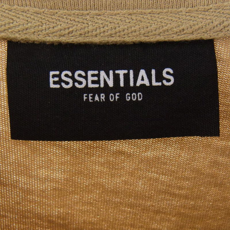 FEAR OF GOD フィアオブゴッド ESSENTIALS エッセンシャルズ バック ロゴ Tシャツ カットソー ベージュ ベージュ系 S【中古】