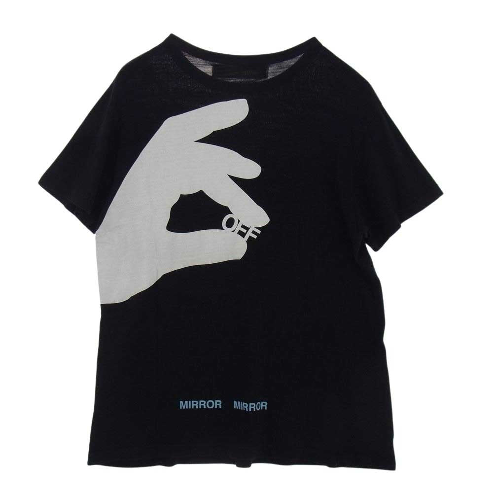 OFF-WHITE オフホワイト MIRROR MIRROR 半袖 Tシャツ カットソー ブラック系 S【中古】