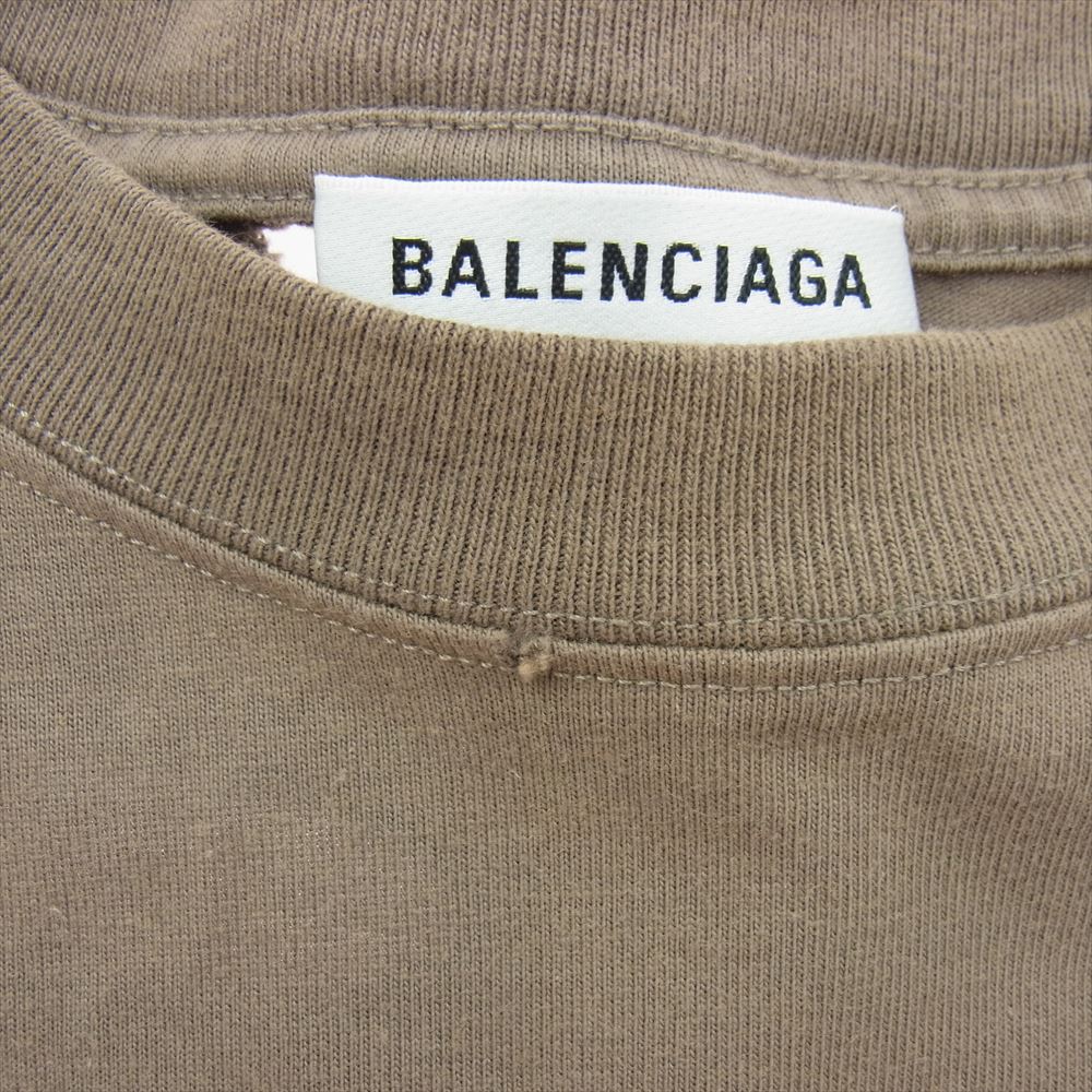 BALENCIAGA バレンシアガ 22SS 651795 Boxy T-shirt ボクシー 半袖 Tシャツ カットソー ブラウン系 S【中古】