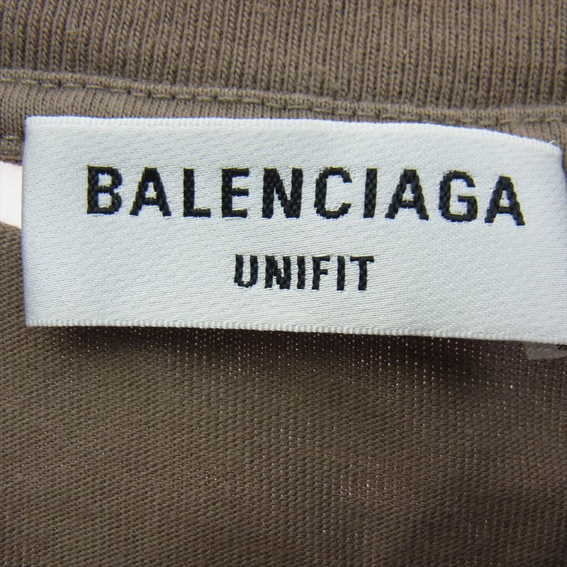 BALENCIAGA バレンシアガ 22SS 651795 Boxy T-shirt ボクシー 半袖 Tシャツ カットソー ブラウン系 S【中古】