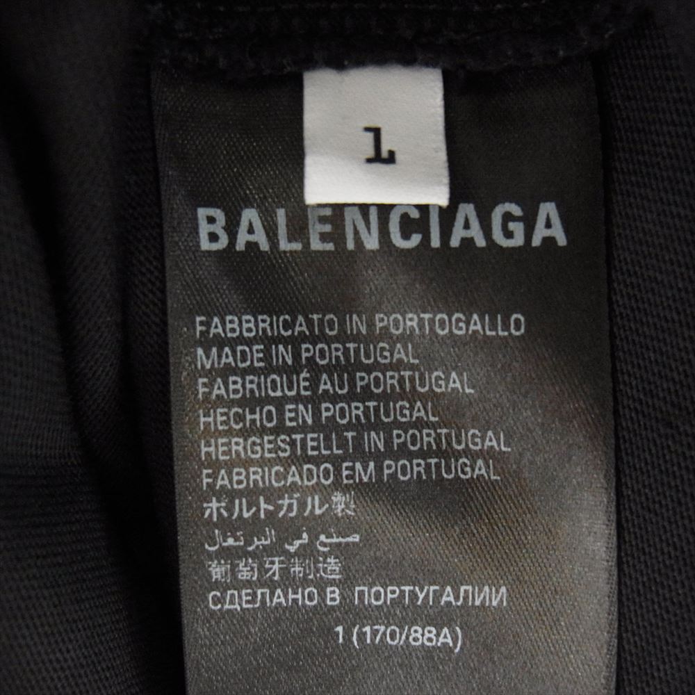 BALENCIAGA バレンシアガ 23SS 739028 ヴィンテージ加工 TOVE4 PARIS MOON パリ ムーン 半袖 Tシャツ カットソー ブラック系 1【中古】