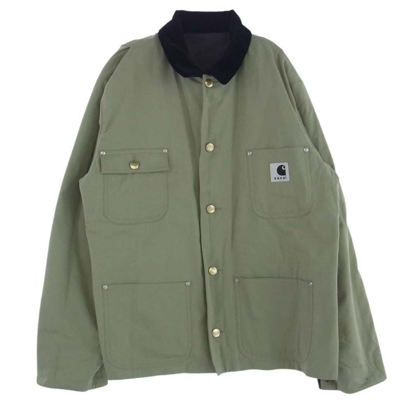 Carhartt カーハート 24SS sacai  WIP Reversible Duck Jacket サカイ リバーシブル ダック ジャケット ブラック グレー グレー系 3【極上美品】【中古】