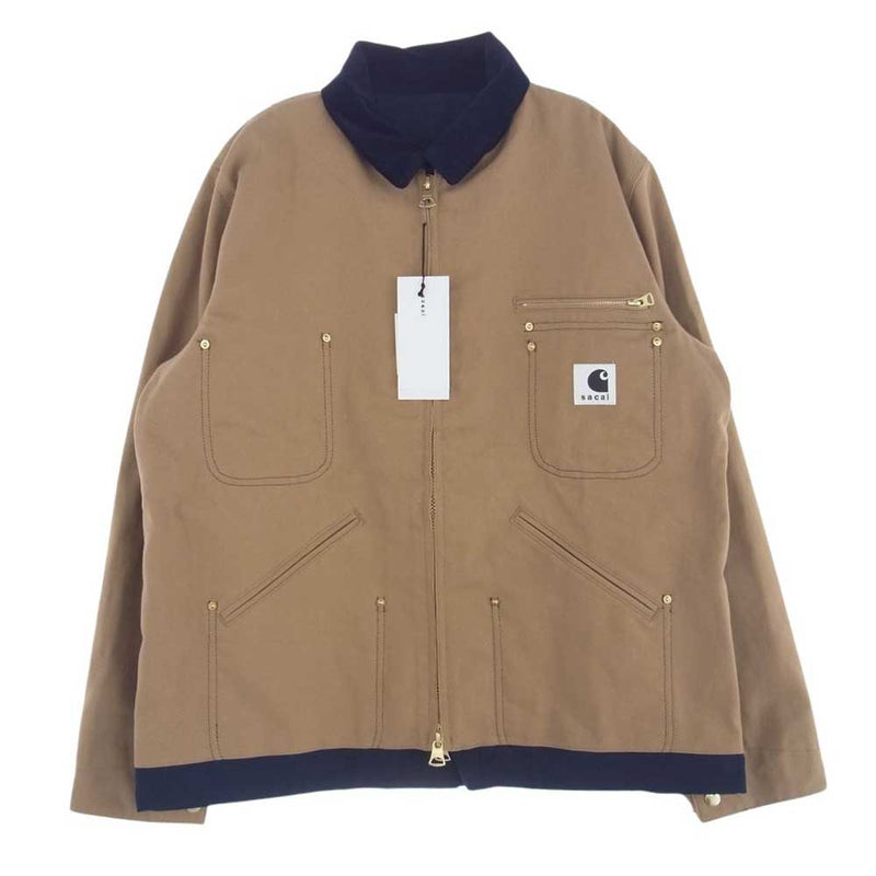 Carhartt カーハート 24SS sacai  WIP Reversible Duck Jacket サカイ リバーシブル ダック ジャケット ベージュ ネイビー ベージュ系 ネイビー系 2【極上美品】【中古】