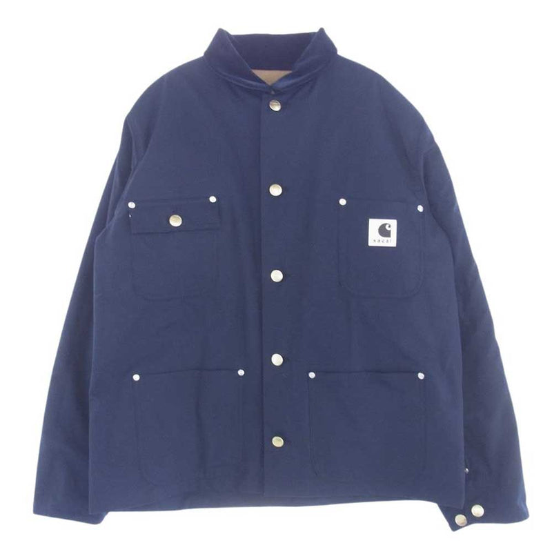 Carhartt カーハート 24SS sacai  WIP Reversible Duck Jacket サカイ リバーシブル ダック ジャケット ベージュ ネイビー ベージュ系 ネイビー系 2【極上美品】【中古】