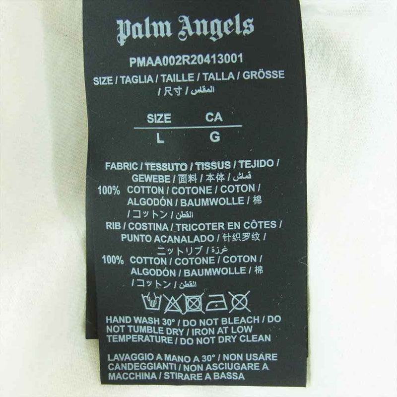 PALM ANGELS パームエンジェルス PMAA002R20413001 オーバーサイズ ロゴ プリント Tシャツ 半袖 ホワイト系 L【中古】