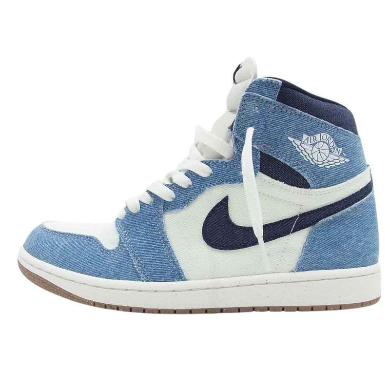 NIKE ナイキ FQ2947-100 Air Jordan 1 Retro High OG Denim エアジョーダン1 レトロ ハイ OG デニム ハイカット スニーカー インディゴブルー系 ホワイト系 27cm【新古品】【未使用】【中古】