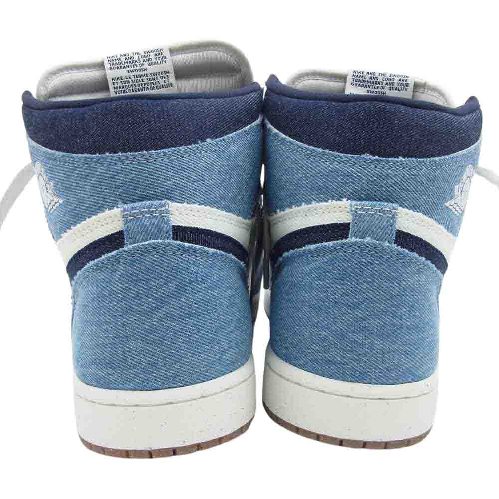 NIKE ナイキ FQ2947-100 Air Jordan 1 Retro High OG Denim エアジョーダン1 レトロ ハイ OG デニム ハイカット スニーカー インディゴブルー系 ホワイト系 27cm【新古品】【未使用】【中古】