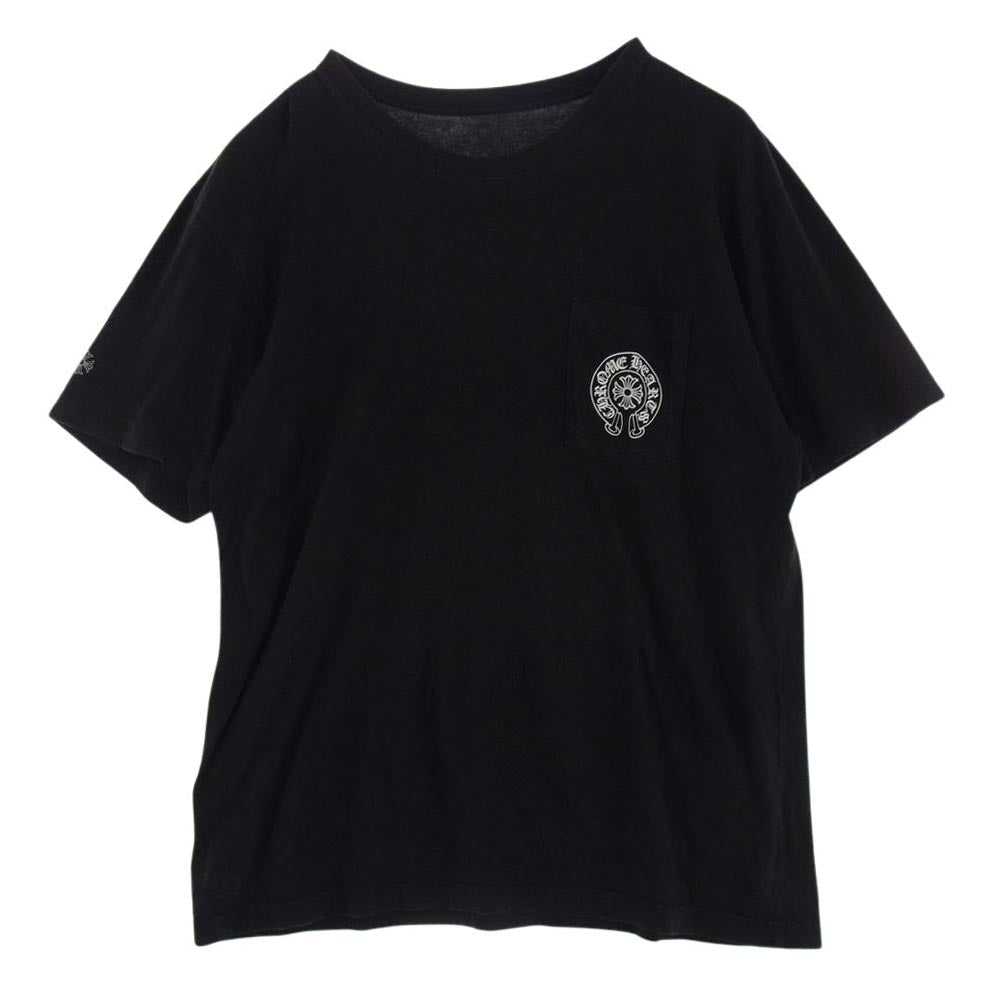 CHROME HEARTS クロムハーツ（原本無） 国内正規品 CH T-SHRT 1 グラデーション サークル ロゴ プリント Tシャツ 半袖 ブラック系 XL【中古】