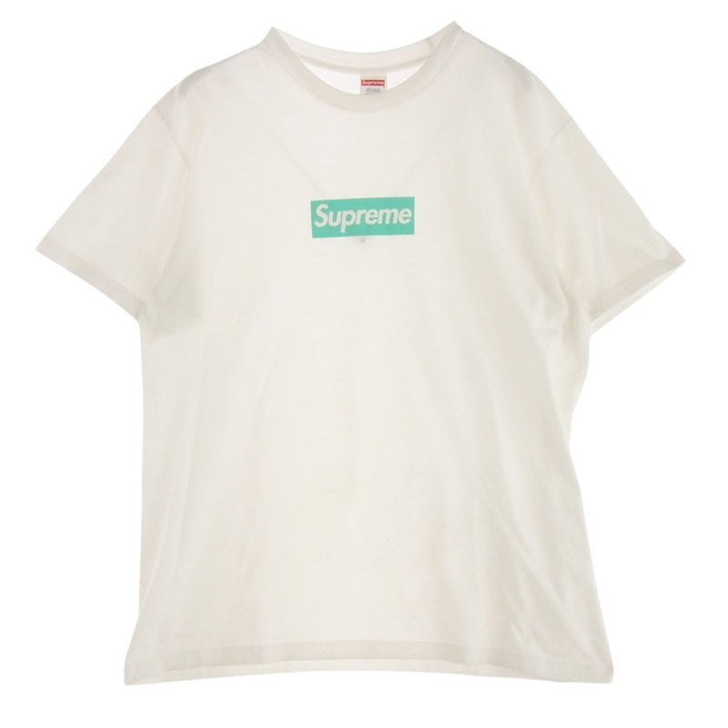 Supreme シュプリーム × TIFFANY ティファニー 21AW Box Logo Tee ティファニー ボックスロゴ 半袖カットソー Tシャツ ホワイト系 L【中古】