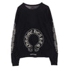 CHROME HEARTS クロムハーツ（原本無） 国内正規品 Horseshoe L/S Tee ホースシュー プリント ロングスリーブ ポケット Tシャツ カットソー ブラック系 XL【中古】