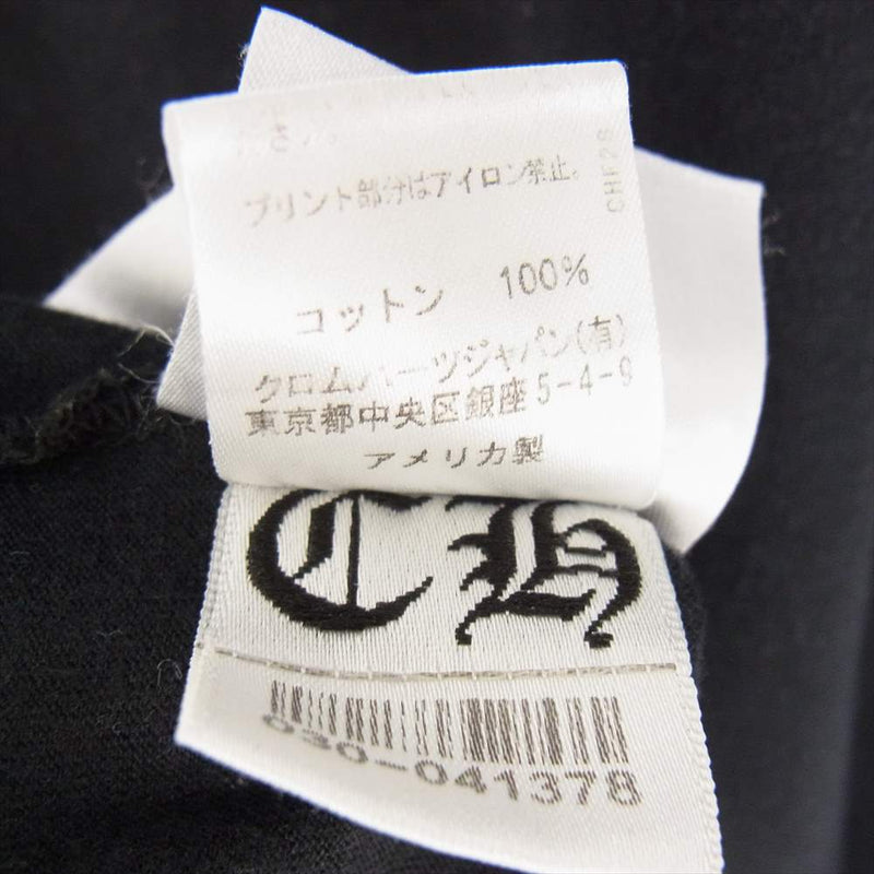 CHROME HEARTS クロムハーツ（原本無） 国内正規品 Horseshoe L/S Tee ホースシュー プリント ロングスリーブ ポケット Tシャツ カットソー ブラック系 XL【中古】