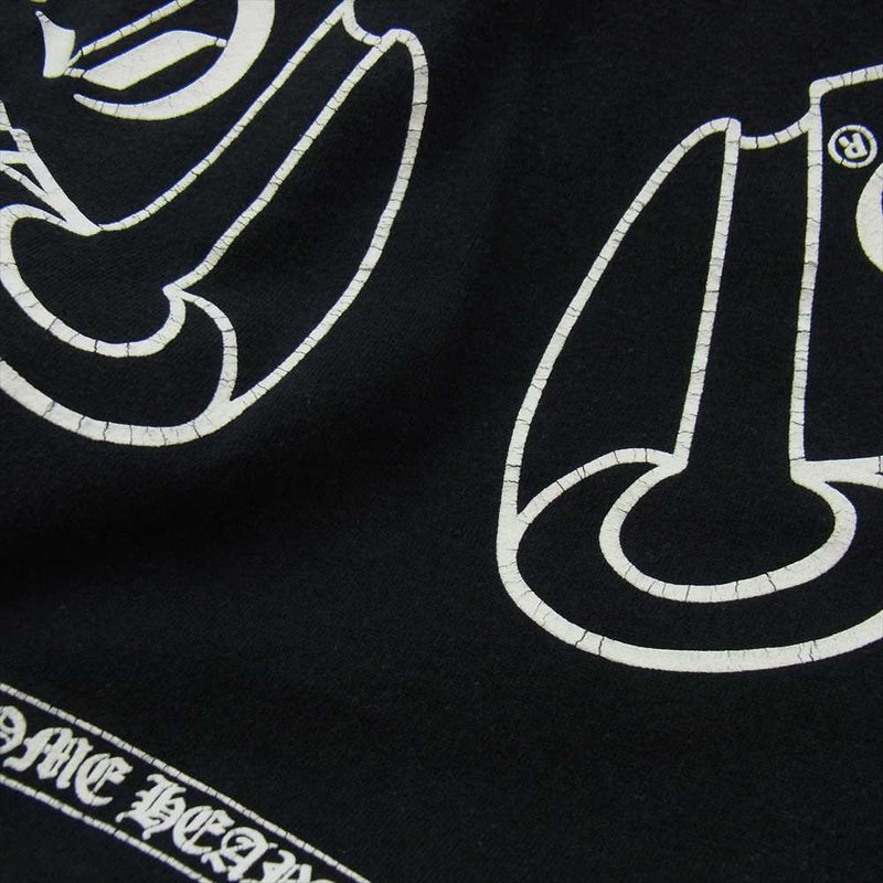 CHROME HEARTS クロムハーツ（原本無） 国内正規品 Horseshoe L/S Tee ホースシュー プリント ロングスリーブ ポケット Tシャツ カットソー ブラック系 XL【中古】