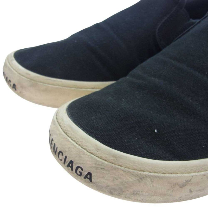 BALENCIAGA バレンシアガ 23AW  PARIS SLIP ON GRAFFITI パリ グラフィティー スリッポン スニーカー ブラック系 29.0cm【中古】