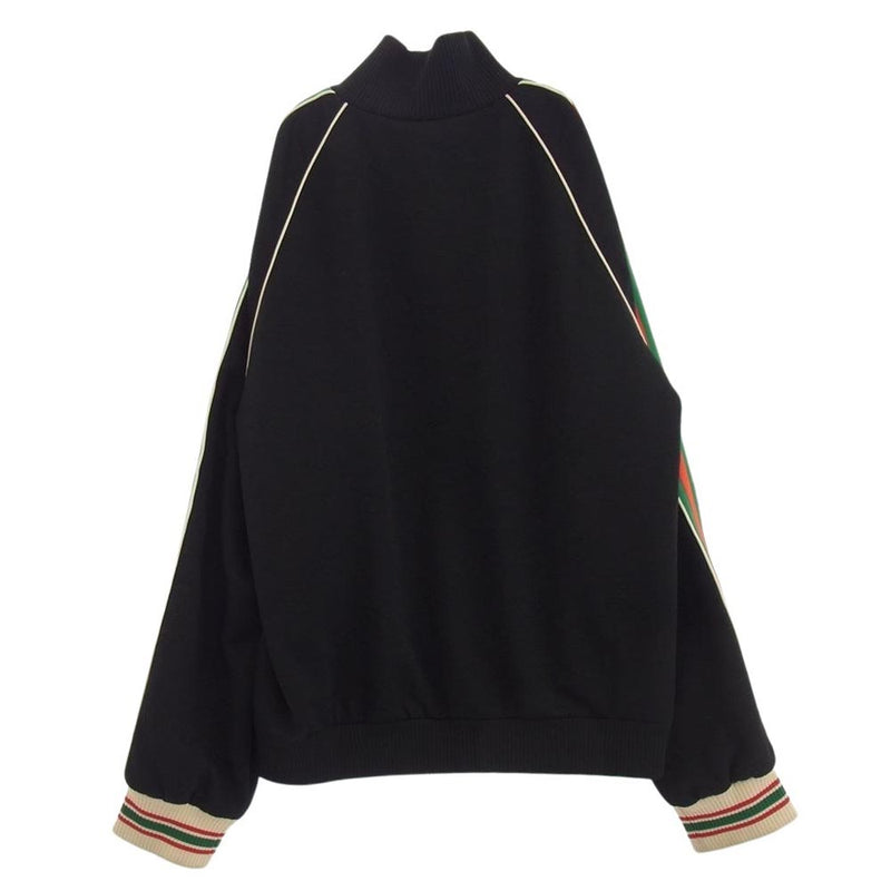 GUCCI グッチ 662270 XJDE9 GG ジャージー ジャカード ジップアップ サイドライン トラック ジャケット ブルゾン ブラック系 XXL【中古】