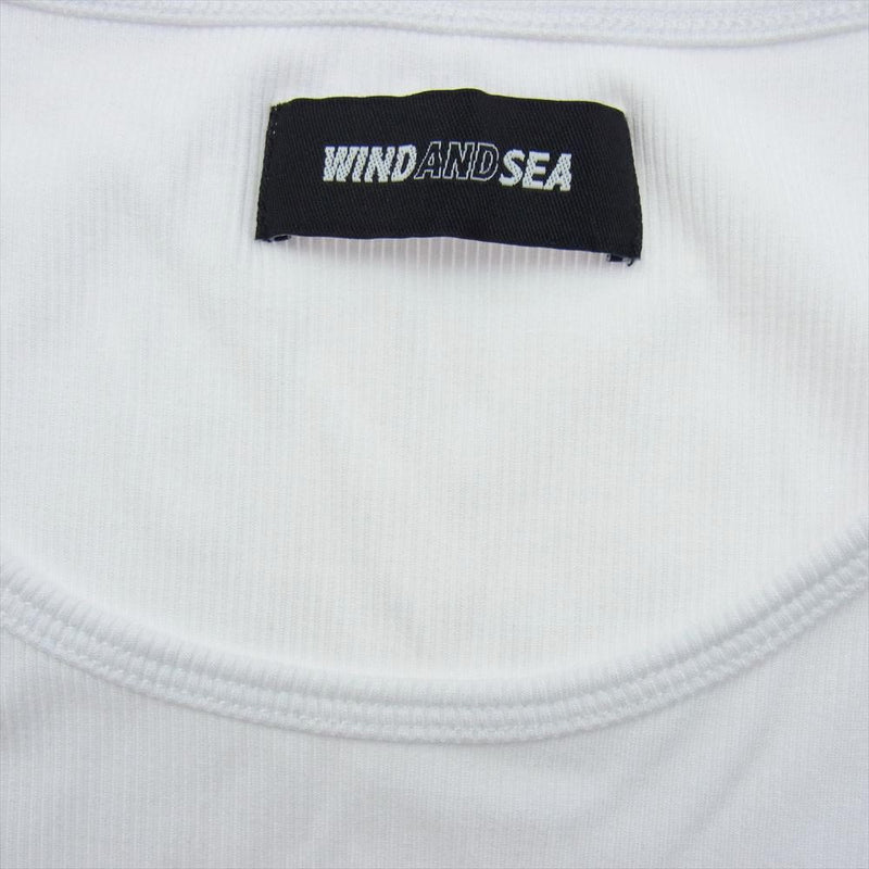 WIND AND SEA ウィンダンシー LA JOLLA TANK TOP ロゴプリント タンクトップ ホワイト系 L【中古】