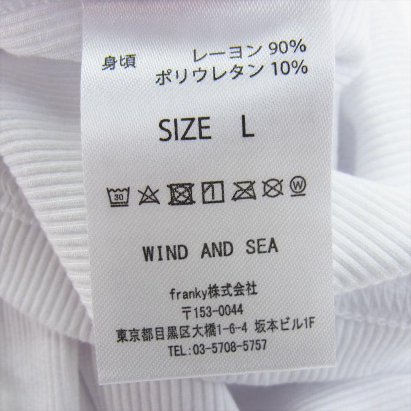 WIND AND SEA ウィンダンシー LA JOLLA TANK TOP ロゴプリント タンクトップ ホワイト系 L【中古】