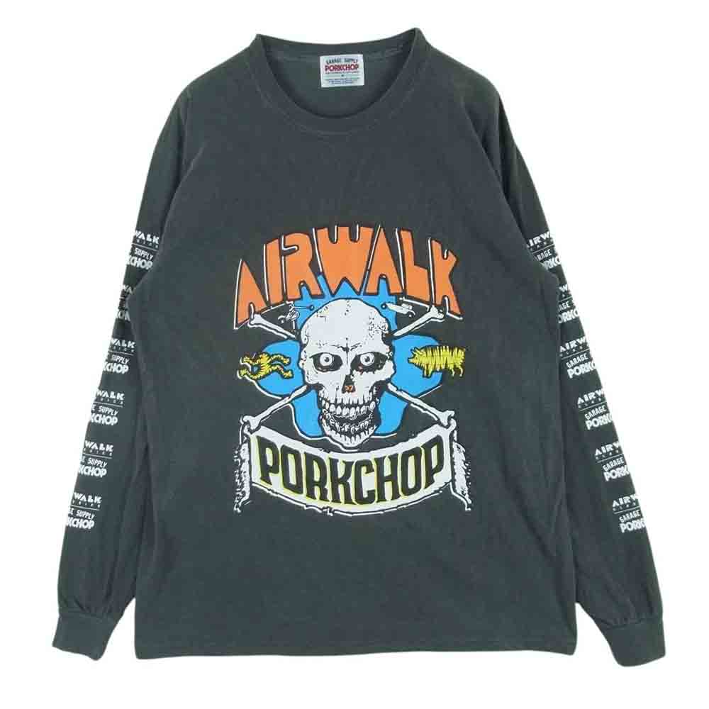 ポークチョップ ガレージサプライ AIRWALK エアウォーク インタープレイ 長袖 Tシャツ ロンT グレー系 M【中古】