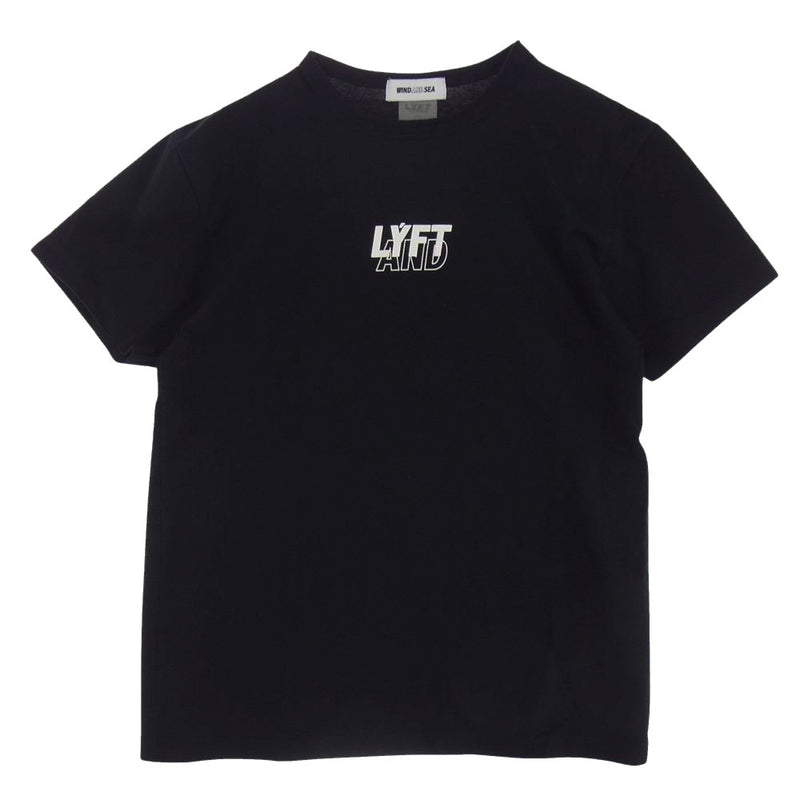 WIND AND SEA ウィンダンシー  × LYFT リフト STANDARD T-SHIRT ロゴ プリント Tシャツ ブラック系 M【中古】