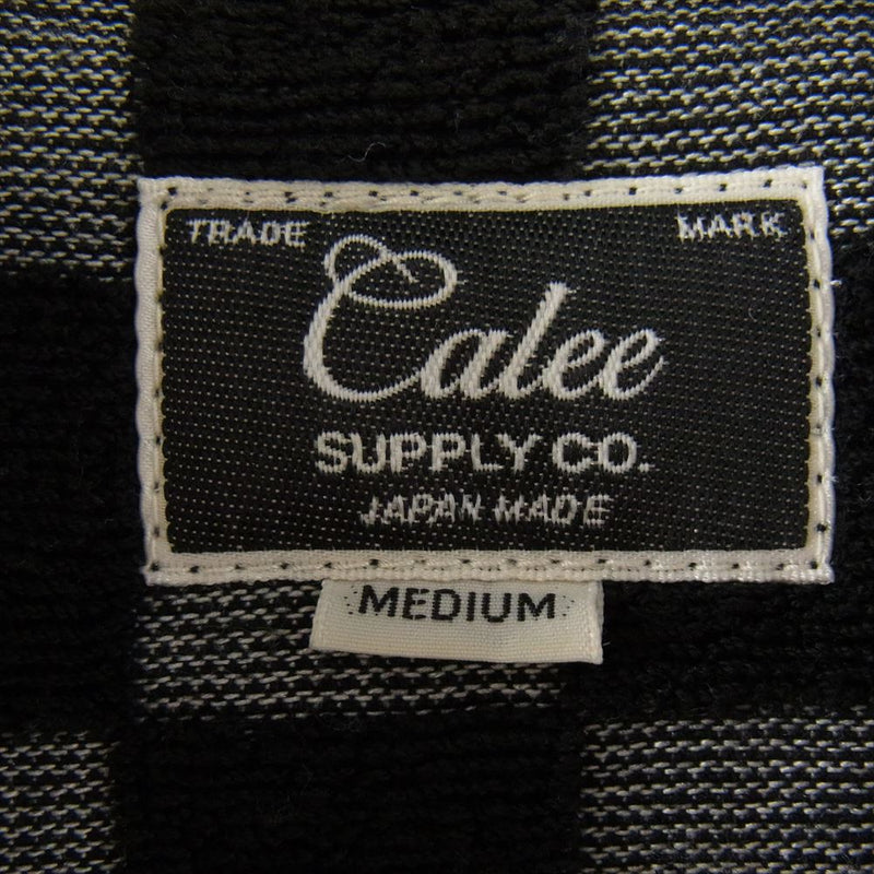 CALEE キャリー 20SS Jacquard pile SS checker pattern ジャカードパイル チェックパターン 半袖 シャツ ブラック系 グレー系 M【中古】