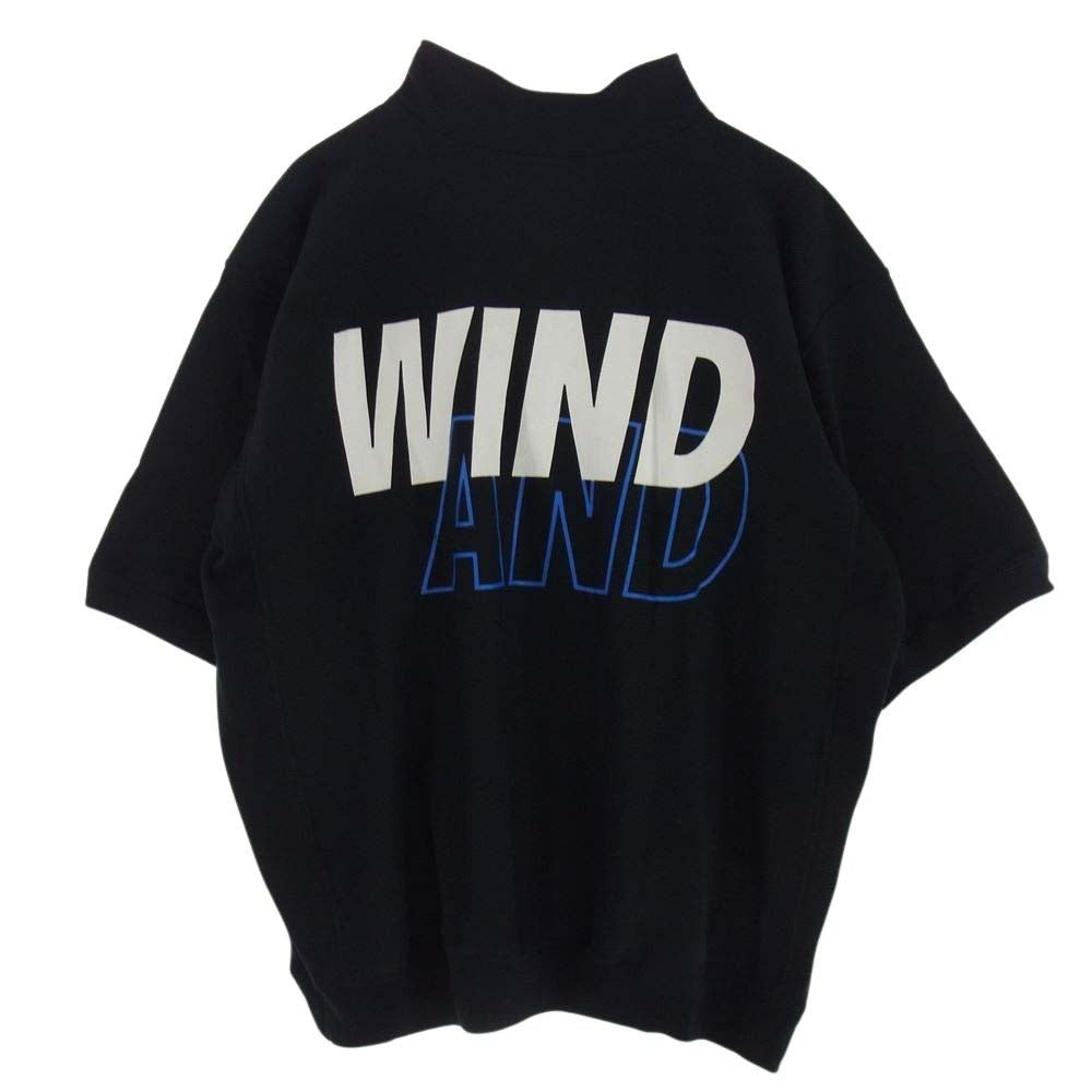 WIND AND SEA ウィンダンシー Champion チャンピオン WDS REVERSE WEAVE S/S HALF ZIP SWEATSHIRT リバースウィーブ ハーフジップ スウェット プルオーバー ブラック系 XL【中古】