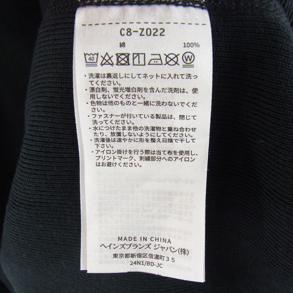 WIND AND SEA ウィンダンシー Champion チャンピオン WDS REVERSE WEAVE S/S HALF ZIP SWEATSHIRT リバースウィーブ ハーフジップ スウェット プルオーバー ブラック系 XL【中古】
