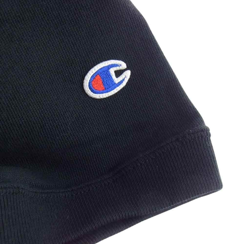 WIND AND SEA ウィンダンシー Champion チャンピオン WDS REVERSE WEAVE S/S HALF ZIP SWEATSHIRT リバースウィーブ ハーフジップ スウェット プルオーバー ブラック系 XL【中古】