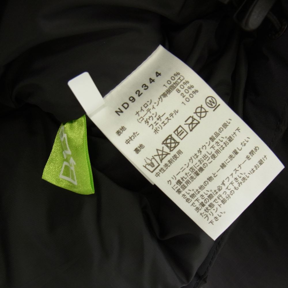 THE NORTH FACE ノースフェイス ND92344 WS Nuptse Hoodie ウインド ストッパー ヌプシ フーディ ダウンジャケット ブラック系 XL【極上美品】【中古】