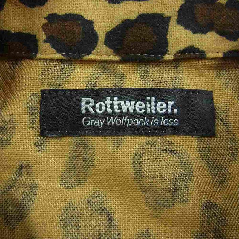 ROTTWEILER ロットワイラー 23AW RW23A0211 R9 LEOPARD SHIRT レオパード シャツ 長袖 ブラウン系 M【新古品】【未使用】【中古】