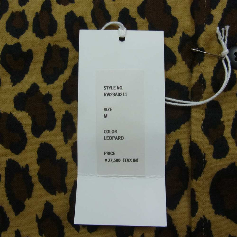 ROTTWEILER ロットワイラー 23AW RW23A0211 R9 LEOPARD SHIRT レオパード シャツ 長袖 ブラウン系 M【新古品】【未使用】【中古】