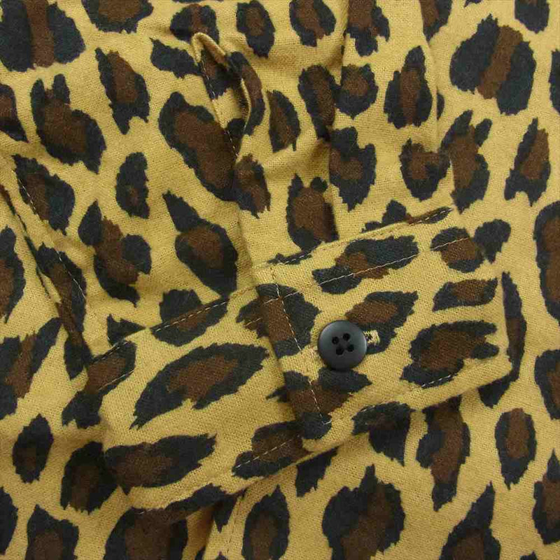 ROTTWEILER ロットワイラー 23AW RW23A0211 R9 LEOPARD SHIRT レオパード シャツ 長袖 ブラウン系 M【新古品】【未使用】【中古】