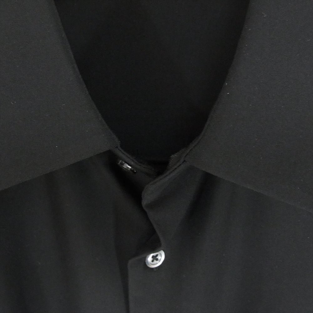 ゴーサンゴーイチプールオム レギュラーカラー ストレッチ 長袖 シャツ ブラック系 48【極上美品】【中古】