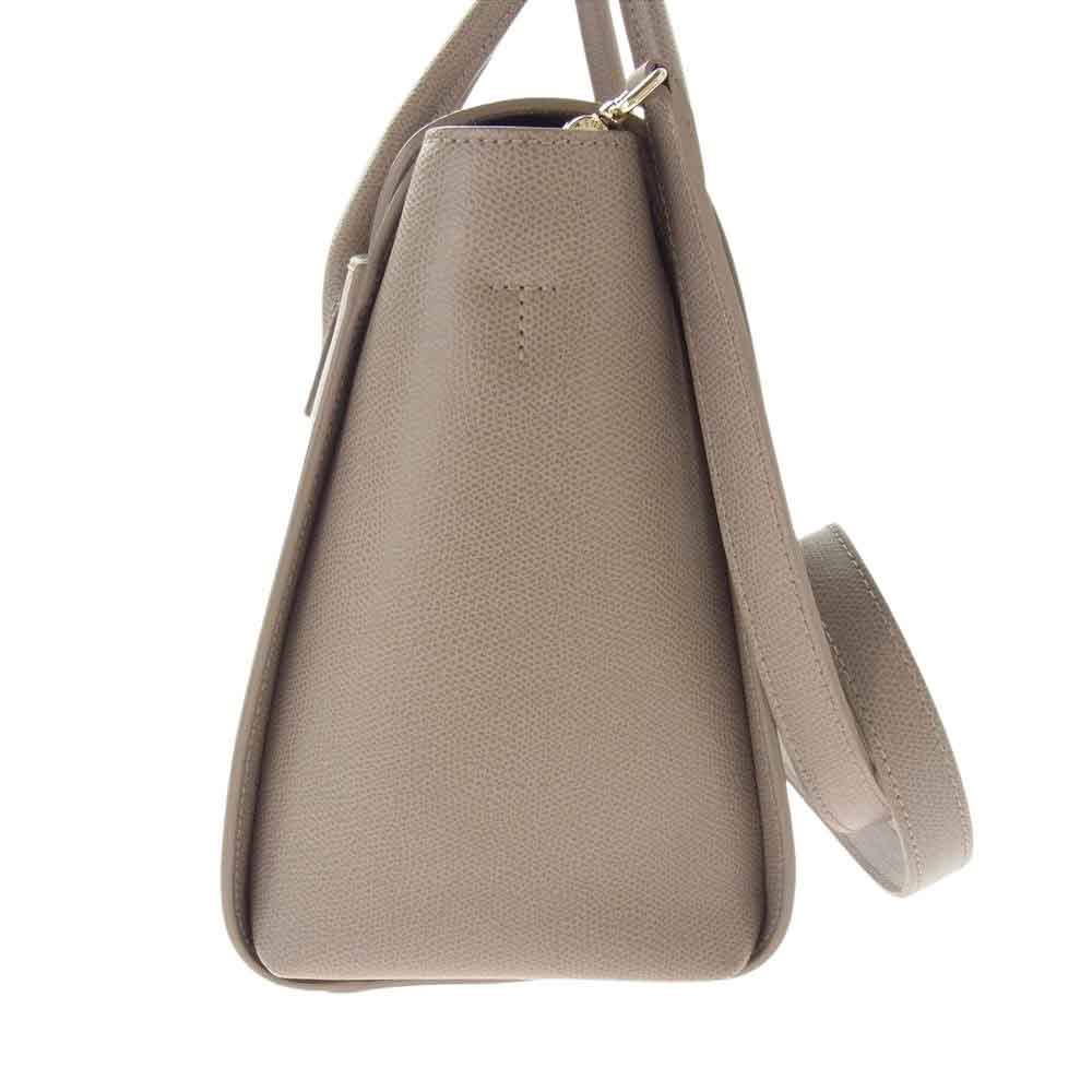 Furla フルラ メトロポリス サッチェル 2Way ハンド ショルダーバッグ グレージュ【中古】